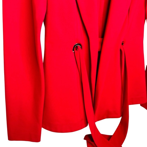 Joseph Ribkoff Red Belted Blazer Jacket SZ 6 Style 193358 - Picture 10 of 17